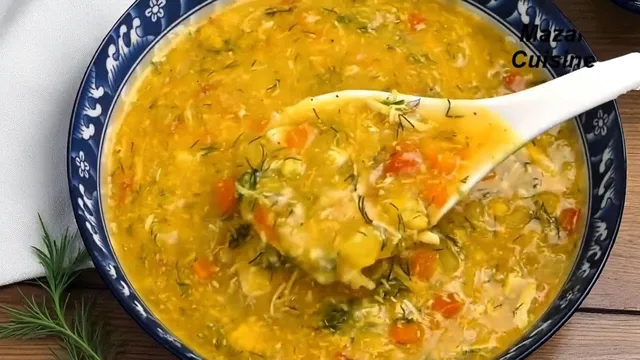 سوپ آرامش‌بخش مرغ و سبزیجات
